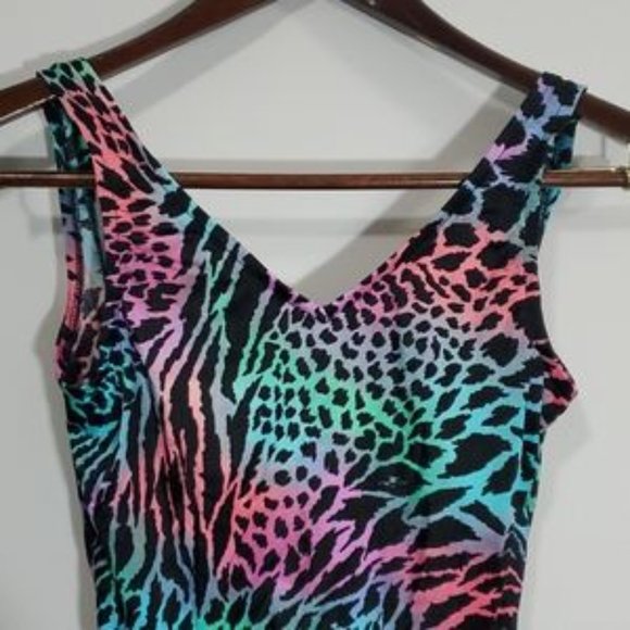 Vintage Jantzen Swimsuit Animal Rainbow - Picture 4 of 15